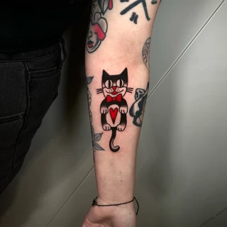 Small Cat Pet Tattoo - Black Hat Tattoo Dublin - The Black Hat Tattoo
