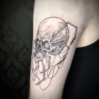 Spider skull - Skull Tattoo - Black Hat Tattoo Dublin - The Black Hat Tattoo