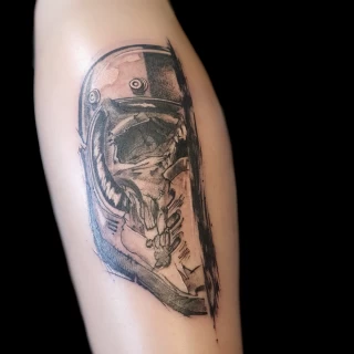 Biker Skull Tattoo - Skull Tattoo - Black Hat Tattoo Dublin - The Black Hat Tattoo