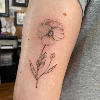 Small Flower Tattoo - Botanical & Nature - Black Hat Tattoo Dublin - The Black Hat Tattoo