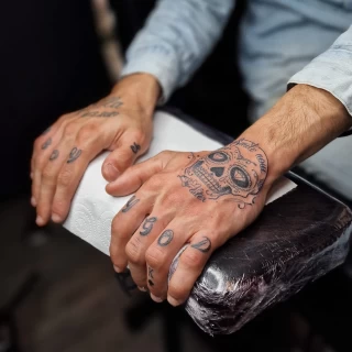 Composition - Hands & Fingers Tattoo - Black Hat Tattoo Dublin - The Black Hat Tattoo