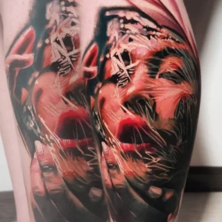 Realistic face woman - Realism, Microrealism and Portrait Tattoo - Black Hat Tattoo Dublin - The Black Hat Tattoo