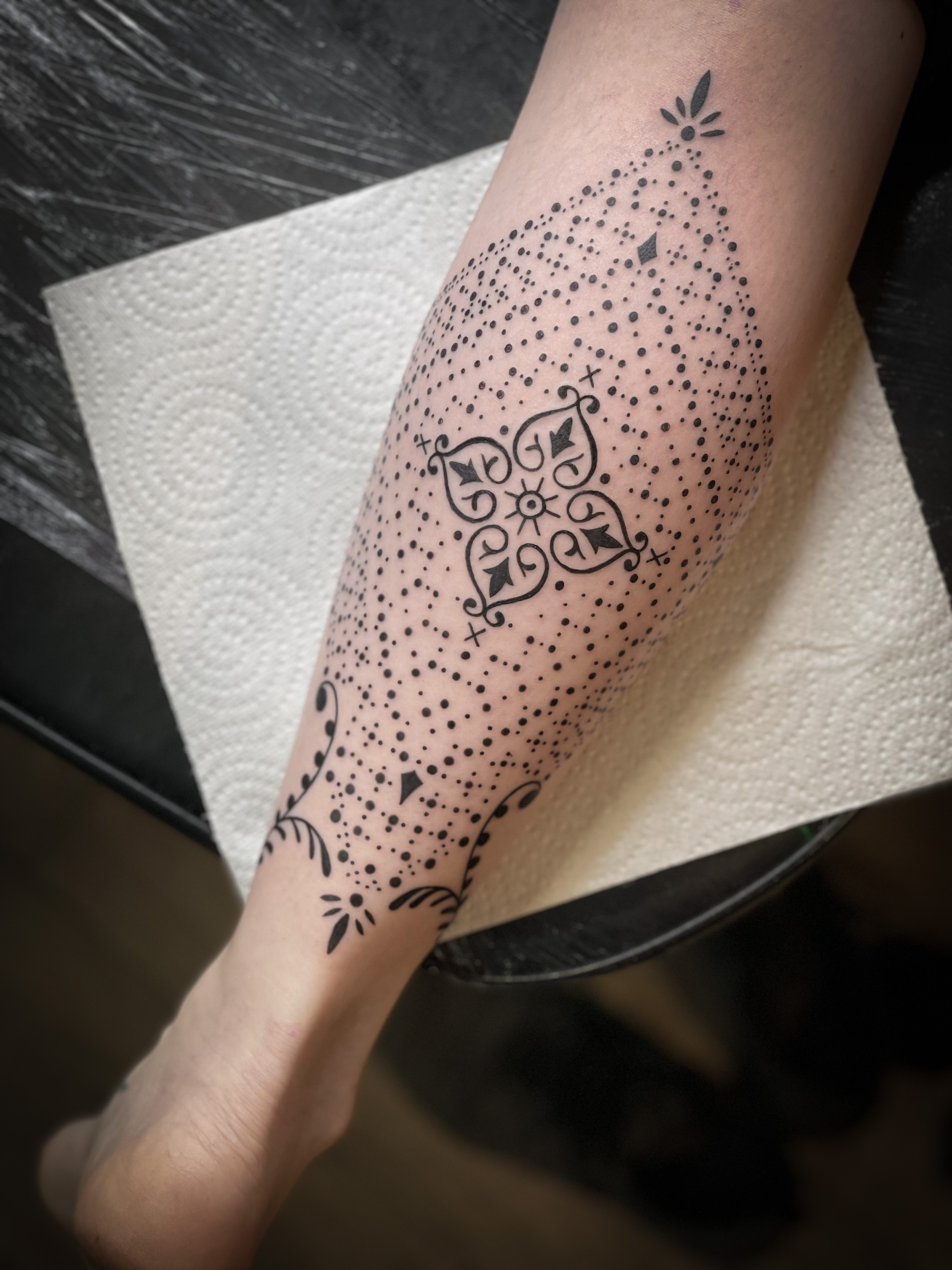 Mandala and geometric tattoo for an ornamental style in Dubin