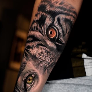 Dian guest realistic color tattoo - The Black Hat Tattoo