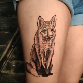 fox - Tattoo for girls - Black Hat Tattoo Dublin - The Black Hat Tattoo