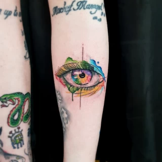 Eye Tattoo - Color Watercolor and Sketch Tattoos - Black Hat Tattoo Dublin - The Black Hat Tattoo