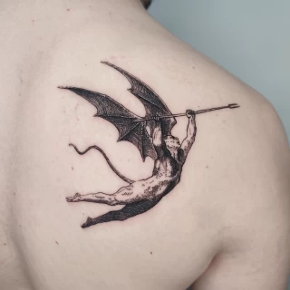 Dani Grabado demonio Doré. 5 - The Black Hat Tattoo