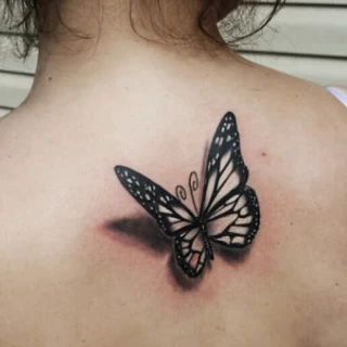 Butterfly - Realism, Microrealism and Portrait Tattoo - Black Hat Tattoo Dublin - The Black Hat Tattoo