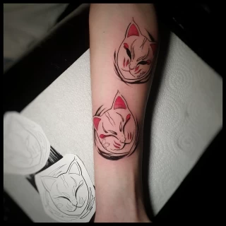 Cat mask - Cat Tattoo - Black Hat Tattoo Dublin - The Black Hat Tattoo