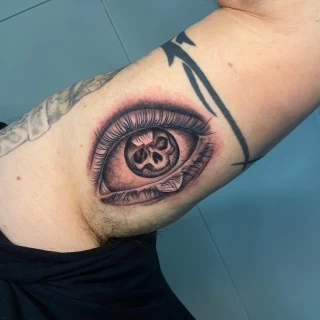 Eye Tattoo - Black & Grey Tattoo - Black Hat Tattoo Dublin - The Black Hat Tattoo